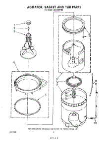 04 - Agitator, Basket And Tub parts for Whirlpool Washer LA5530XPW6 from AppliancePartsPros.com