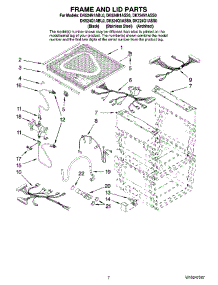 05 - Frame And Lid Parts parts for Whirlpool Dishwasher DK524Q1ASS0 from AppliancePartsPros.com
