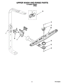 10 - Upper Wash And Rinse Parts parts for Whirlpool Dishwasher ISU98662 from AppliancePartsPros.com
