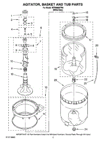 03 - Agitator, Basket And Tub Parts parts for Maytag Washer MTW5805TW0 from AppliancePartsPros.com
