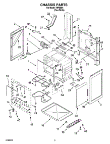 03 - Chassis Parts parts for Whirlpool Range IRP85801 from AppliancePartsPros.com
