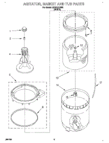 03 - Agitator, Basket And Tub parts for Whirlpool Washer LBR2121DW0 from AppliancePartsPros.com