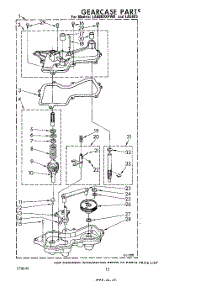 10 - Gearcase parts for Whirlpool Washer LA5805XPW0 from AppliancePartsPros.com