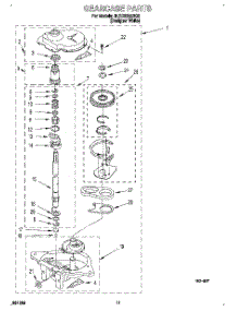 09 - Gearcase parts for Whirlpool Washer 3LSC9255BQ0 from AppliancePartsPros.com
