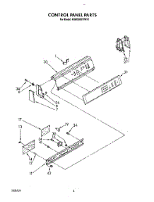 03 - Control Panel parts for Kitchenaid Washer KAWE960WWH1 from AppliancePartsPros.com