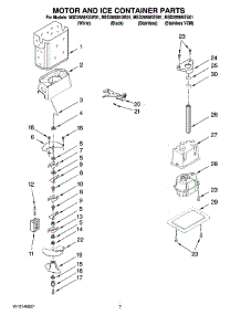 05 - Motor And Ice Container Parts parts for Maytag Refrigerator MSD2658KES01 from AppliancePartsPros.com