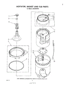 04 - Agitator, Basket And Tub parts for Whirlpool Washer LA5300XPW3 from AppliancePartsPros.com