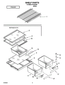 05 - Shelf Parts, Optional Parts parts for Whirlpool Refrigerator IPT164300 from AppliancePartsPros.com