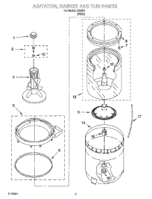 03 - Agitator, Basket And Tub Parts parts for Whirlpool Washer IJ40001 from AppliancePartsPros.com