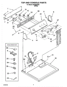 02 - Top And Console Parts parts for Whirlpool Dryer CEDS984RQ0 from AppliancePartsPros.com