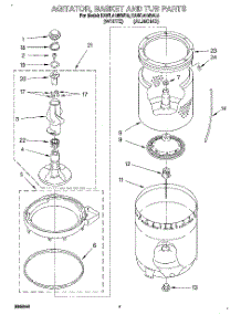 05 - Agitator, Basket And Tub parts for Kitchenaid Washer KAWL410BAL0 from AppliancePartsPros.com