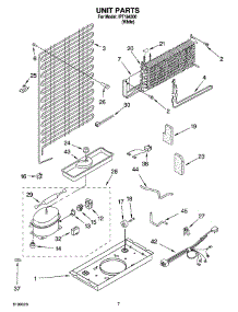 04 - Unit Parts parts for Whirlpool Refrigerator IPT184300 from AppliancePartsPros.com
