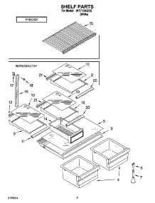 05 - Shelf Parts, Optional Parts parts for Whirlpool Refrigerator IKT184302 from AppliancePartsPros.com