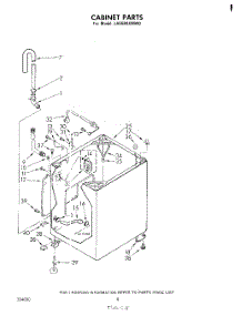 05 - Cabinet parts for Whirlpool Washer LA5580XMW0 from AppliancePartsPros.com