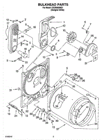 03 - Bulkhead Parts parts for Whirlpool Dryer CGDS563MQ1 from AppliancePartsPros.com