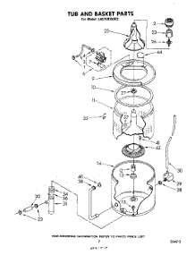 06 - Tub And Basket parts for Whirlpool Washer LA6700XKW2 from AppliancePartsPros.com