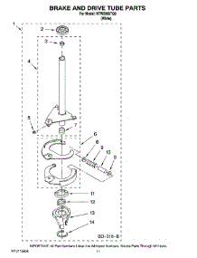 07 - Brake And Drive Tube Parts parts for Maytag Washer NTW5800TQ0 from AppliancePartsPros.com