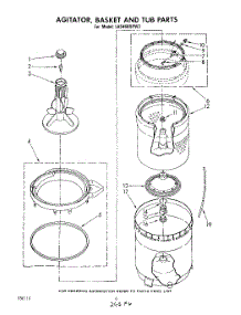 04 - Agitator, Basket And Tub parts for Whirlpool Washer LA5460XPW3 from AppliancePartsPros.com