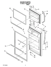02 - Door Parts parts for Whirlpool Refrigerator IT18DKXSQ01 from AppliancePartsPros.com