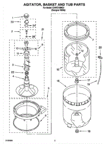 03 - Agitator, Basket And Tub Parts parts for Whirlpool Washer CAWS729MQ1 from AppliancePartsPros.com