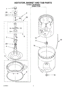 03 - Agitator, Basket And Tub parts for Whirlpool Washer 7MLSR6332KQ1 from AppliancePartsPros.com