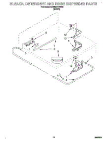 10 - Bleach, Detergent And Rinse Dispens parts for Kitchenaid Washer KAWE977DWH0 from AppliancePartsPros.com