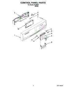 02 - Control Panel Parts parts for Whirlpool Dishwasher ISU98661 from AppliancePartsPros.com
