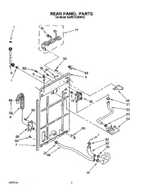 03 - Rear Panel parts for Kitchenaid Washer KAWE742WWH3 from AppliancePartsPros.com