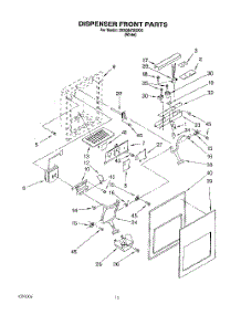 09 - Dispenser Front parts for Whirlpool Refrigerator 3XKGN705000 from AppliancePartsPros.com