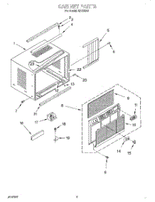 04 - Cabinet parts for Whirlpool Air Conditioner RA123A0 from AppliancePartsPros.com