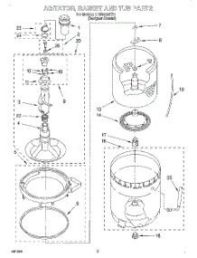 03 - Agitator, Basket And Tub parts for Whirlpool Washer 7LSR5233EZ0 from AppliancePartsPros.com