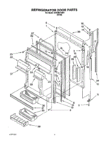 06 - Refrigerator Door parts for Whirlpool Refrigerator 3XKVN510001 from AppliancePartsPros.com