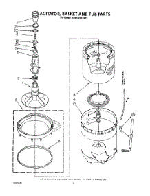 05 - Agitator, Basket And Tub parts for Kitchenaid Washer KAWE900TWH1 from AppliancePartsPros.com