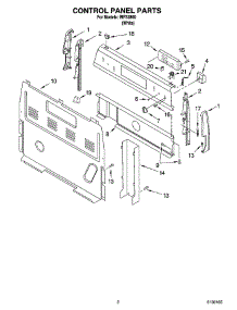 02 - Control Panel Parts parts for Whirlpool Range IRP33800 from AppliancePartsPros.com