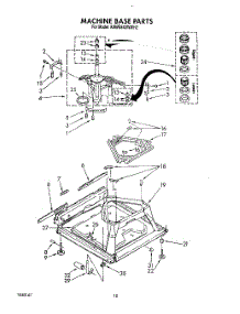 08 - Machine Base parts for Kitchenaid Washer KAWE842WWH2 from AppliancePartsPros.com