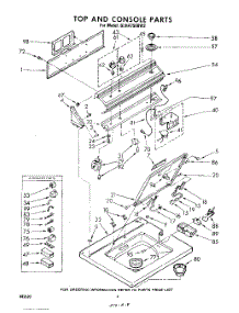 04 - Top And Console parts for Whirlpool Washer GLHA7900W2 from AppliancePartsPros.com