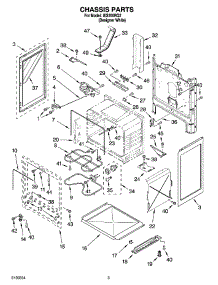 03 - Chassis Parts parts for Whirlpool Range IES355RQ2 from AppliancePartsPros.com