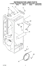 02 - Refrigerator Liner parts for Whirlpool Refrigerator 7GS6SHAXKQ00 from AppliancePartsPros.com