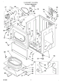 03 - Cabinet parts for Whirlpool Dryer CEM2760JQ0 from AppliancePartsPros.com
