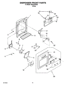 08 - Dispenser Front Parts parts for Whirlpool Refrigerator IS25AGXRQ02 from AppliancePartsPros.com
