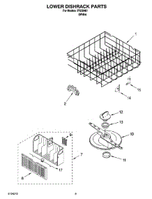 06 - Lower Dishrack Parts, Optional Parts (Not Included) parts for Whirlpool Dishwasher IPU58461 from AppliancePartsPros.com