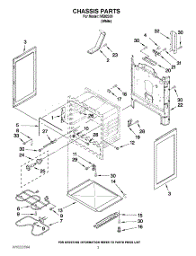 03 - Chassis Parts parts for Whirlpool Range IVE82300 from AppliancePartsPros.com