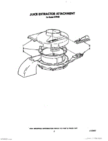 05 - Juice Extractor Attachment parts for Kitchenaid Food Processor KFP403 from AppliancePartsPros.com