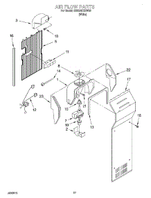 10 - Air Flow parts for Whirlpool Refrigerator SS25AEXHW02 from AppliancePartsPros.com