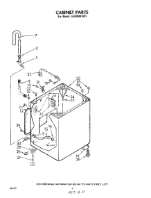 06 - Cabinet parts for Whirlpool Washer LA3800XKW1 from AppliancePartsPros.com