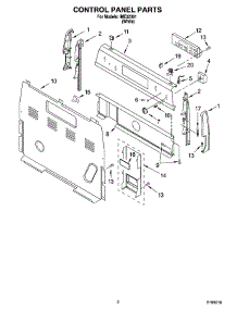 02 - Control Panel Parts parts for Whirlpool Range IME32301 from AppliancePartsPros.com