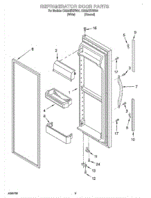 06 - Refrigerator Door parts for Whirlpool Refrigerator CS22AEXHN01 from AppliancePartsPros.com