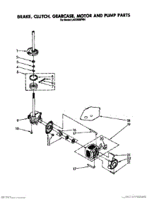 06 - Brake, Clutch, Gearcase, Motor And Pump parts for Whirlpool Washer LA5599XPW4 from AppliancePartsPros.com