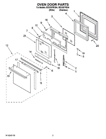 02 - Oven Door Parts parts for Whirlpool Oven IBS550PRQ04 from AppliancePartsPros.com