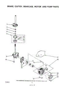 06 - Brake, Clutch, Gearcase, Motor And Pump parts for Whirlpool Washer LA5430XSW0 from AppliancePartsPros.com